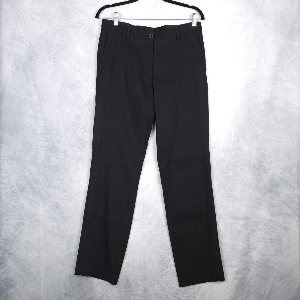 Dries Van Noten Pants Womens 36 /US 4 Black Straight Wool Mohair Blend FIT 31x30